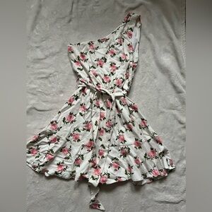 Floral short one shoulder dress XS